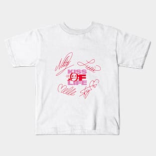 design with the signatures of the kiss of life group Kids T-Shirt